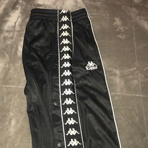Kappa Black Taping Track Pants